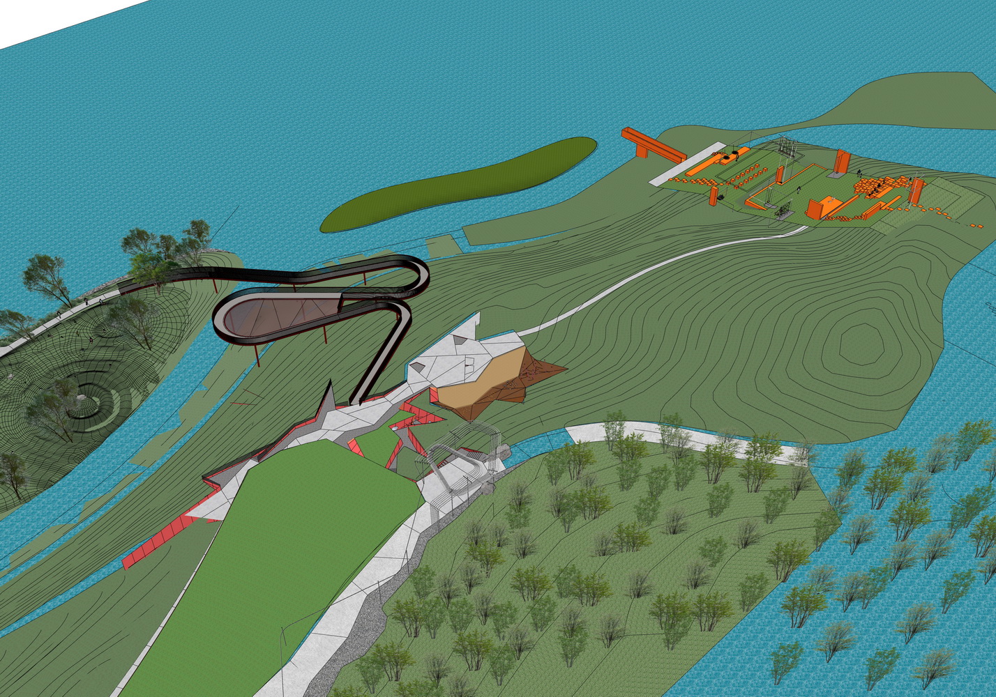 重庆万华麓湖麓悦麓溪湖麓悦公园SU模型-10