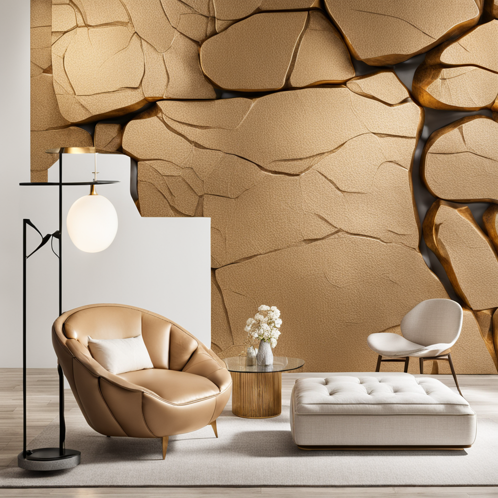 Living interior design - Golden stone-8
