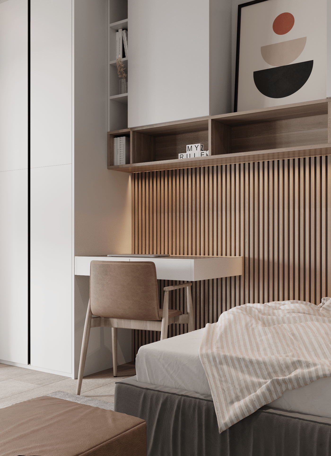 130㎡简约灰木风-12