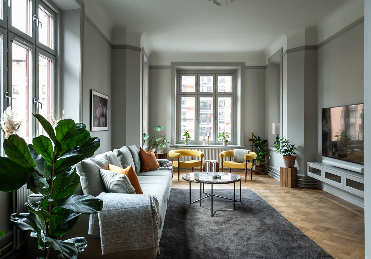 哥德堡豪华公寓的灰色魅力-1