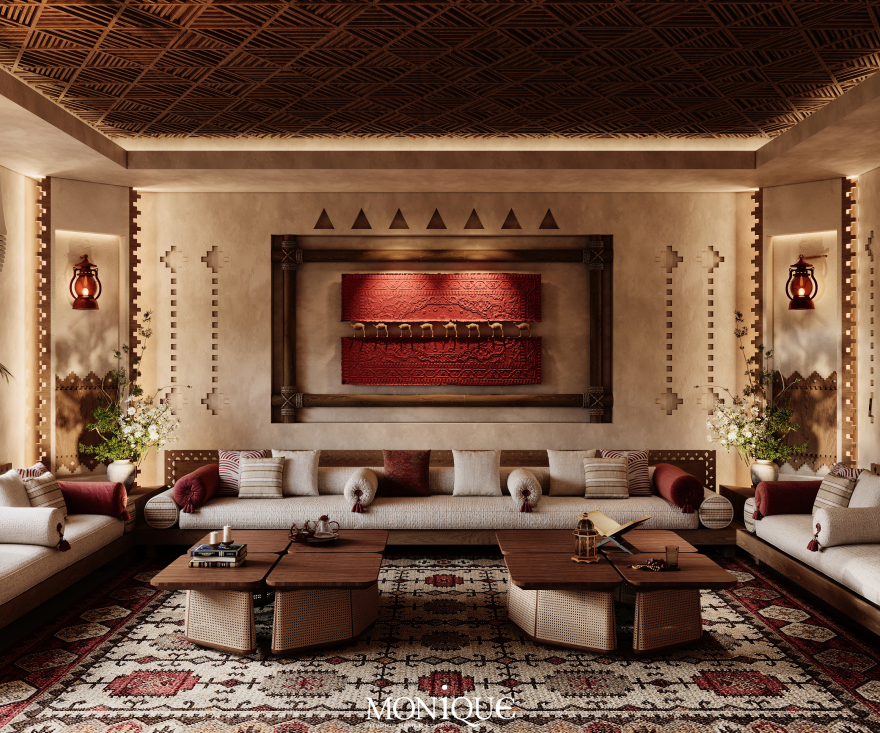 纳吉德议会大厦(注:Dar有房屋、大厦等意思 ,Najd是沙特阿拉伯内志地区,Majlis有议会、会议室等意思,结合常见表达习惯给出此翻译,但具体含义可能需结合更多背景信息) 丨沙特阿拉伯丨MONIQUE DESIGN STUDIO-10