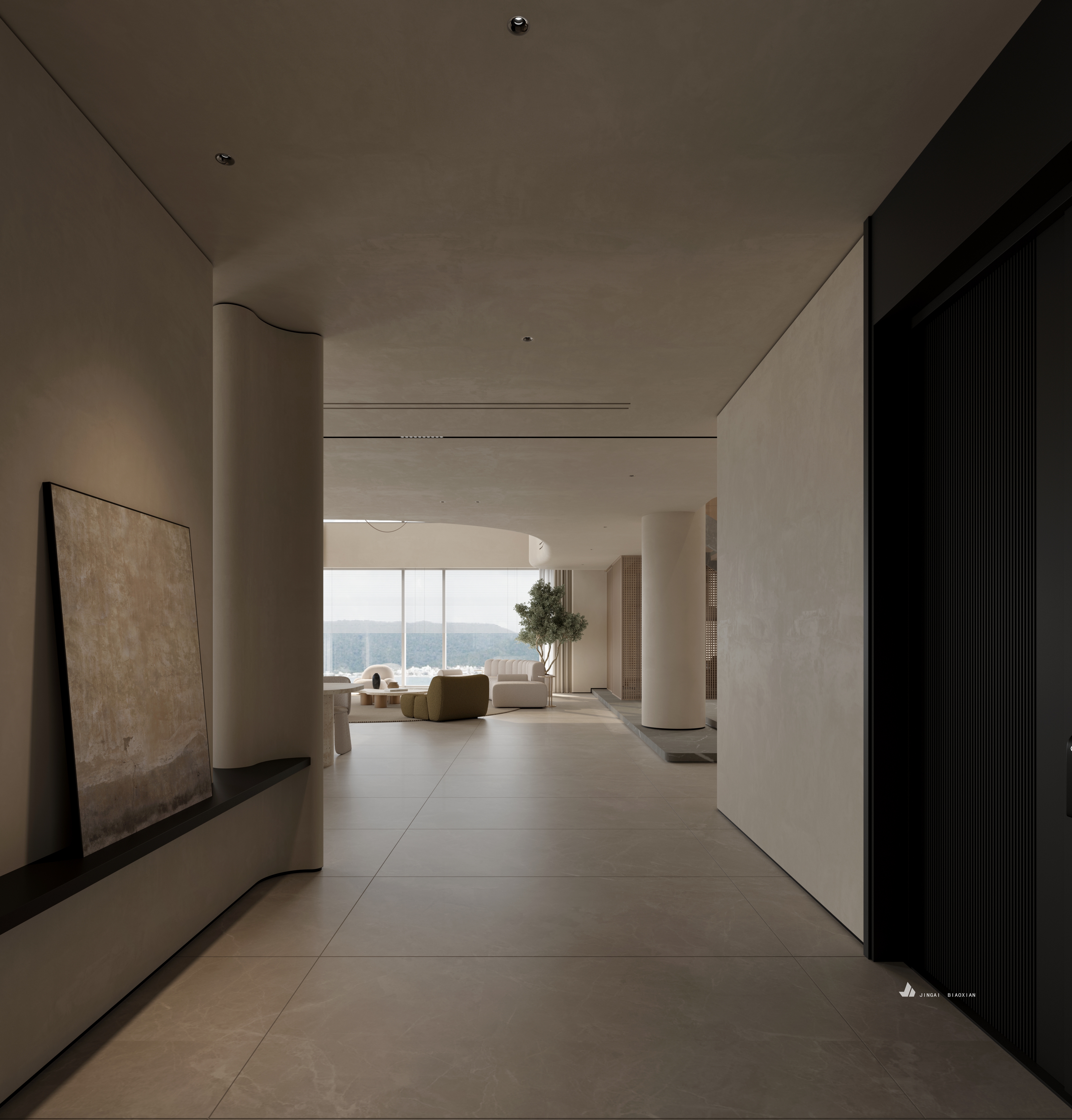 顶流现代挑空别墅-14