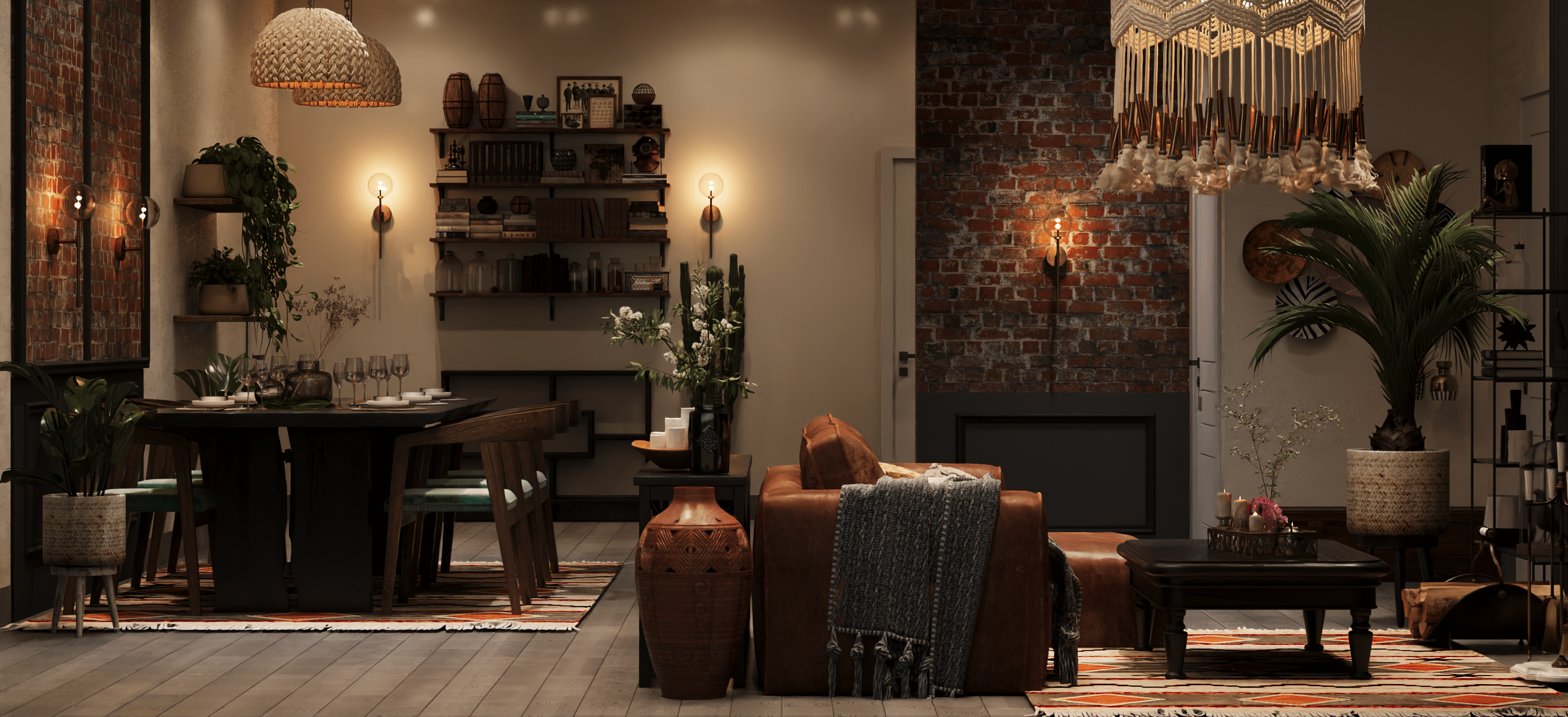 波西米亚风格温馨客厅内饰丨KA INNOVATIONS-19