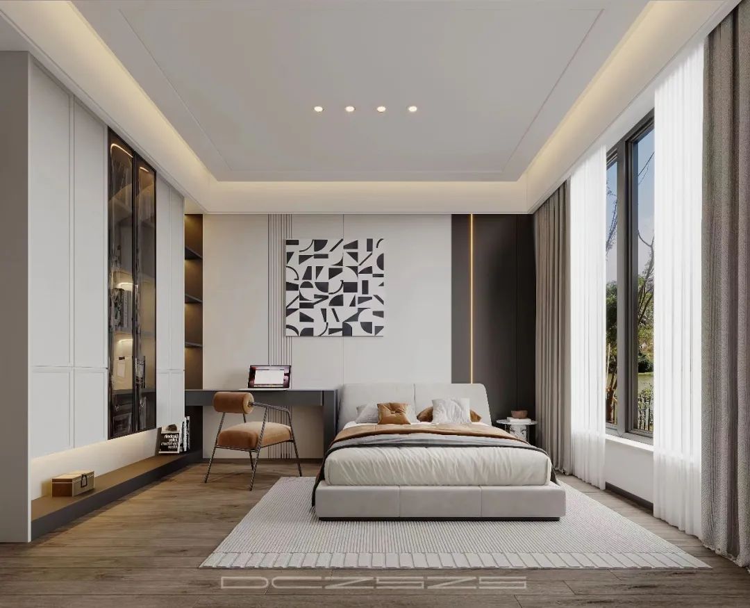 万科金域蓝湾愉景湾现代轻奢风设计丨东成至盛装饰-26