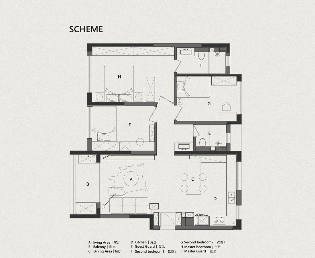 四口之家的现代风格装修-38