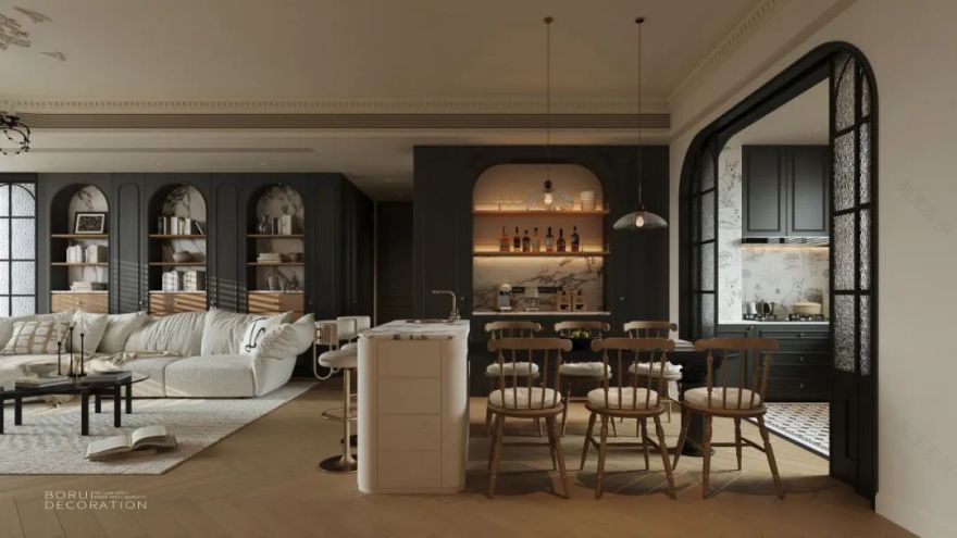 138㎡法式复古|当新古典遇上现代生活,独特的优雅对话-18