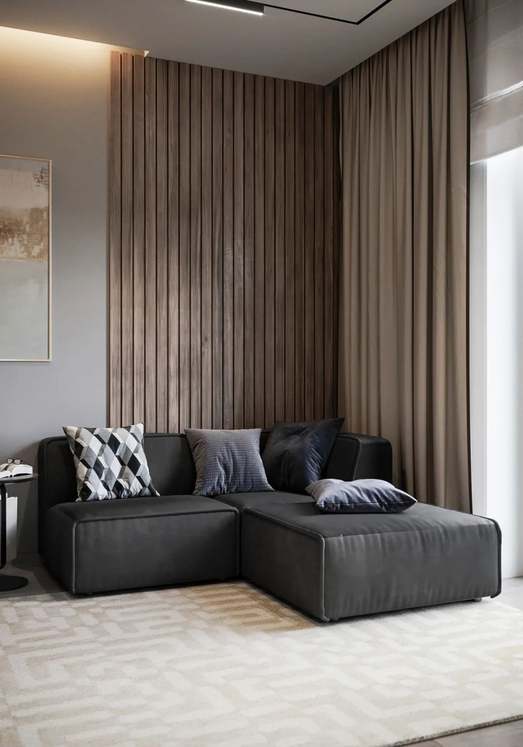 沉稳之魅——79 平米公寓低调奢华设计-5