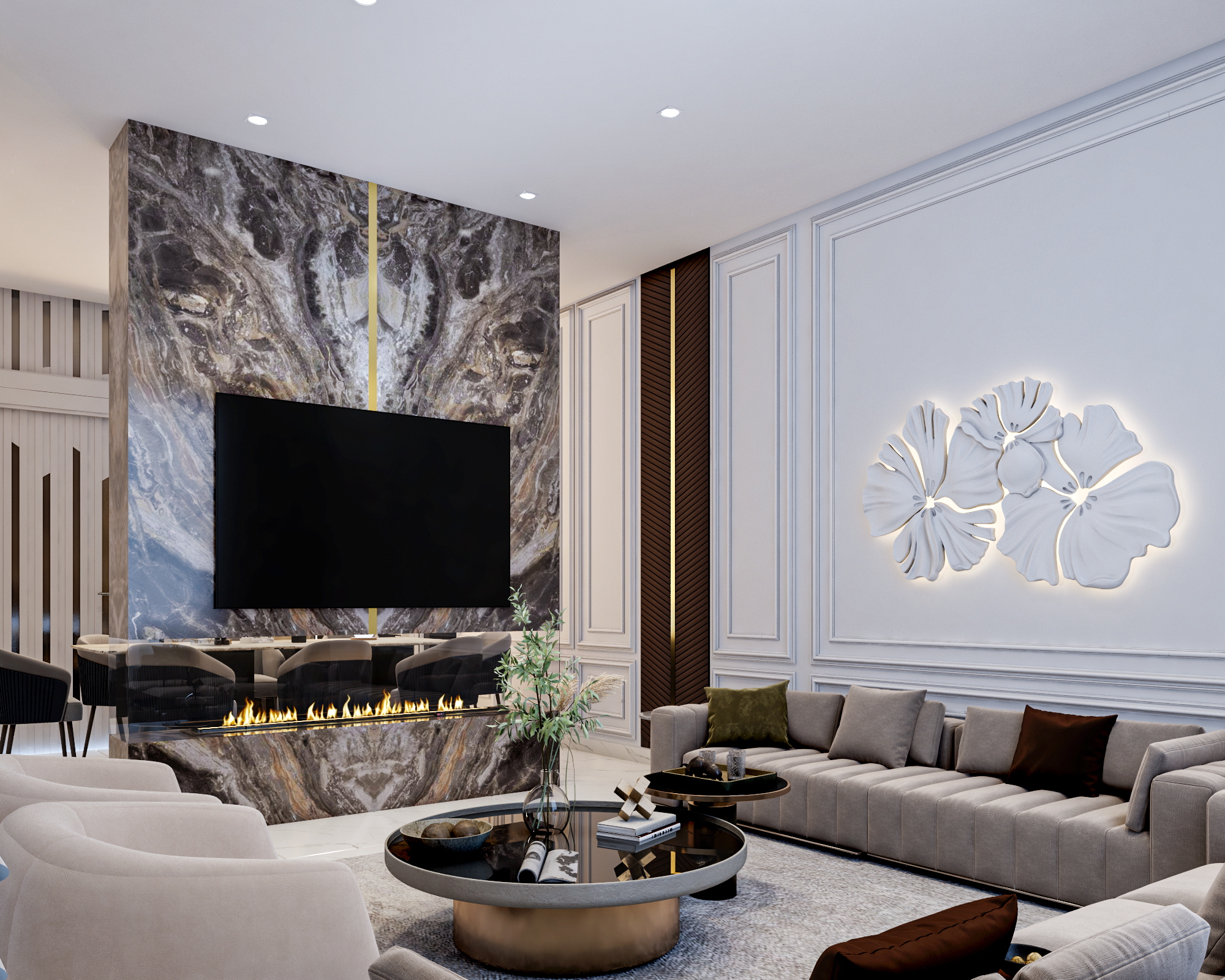 Living Room With Fireplace-5