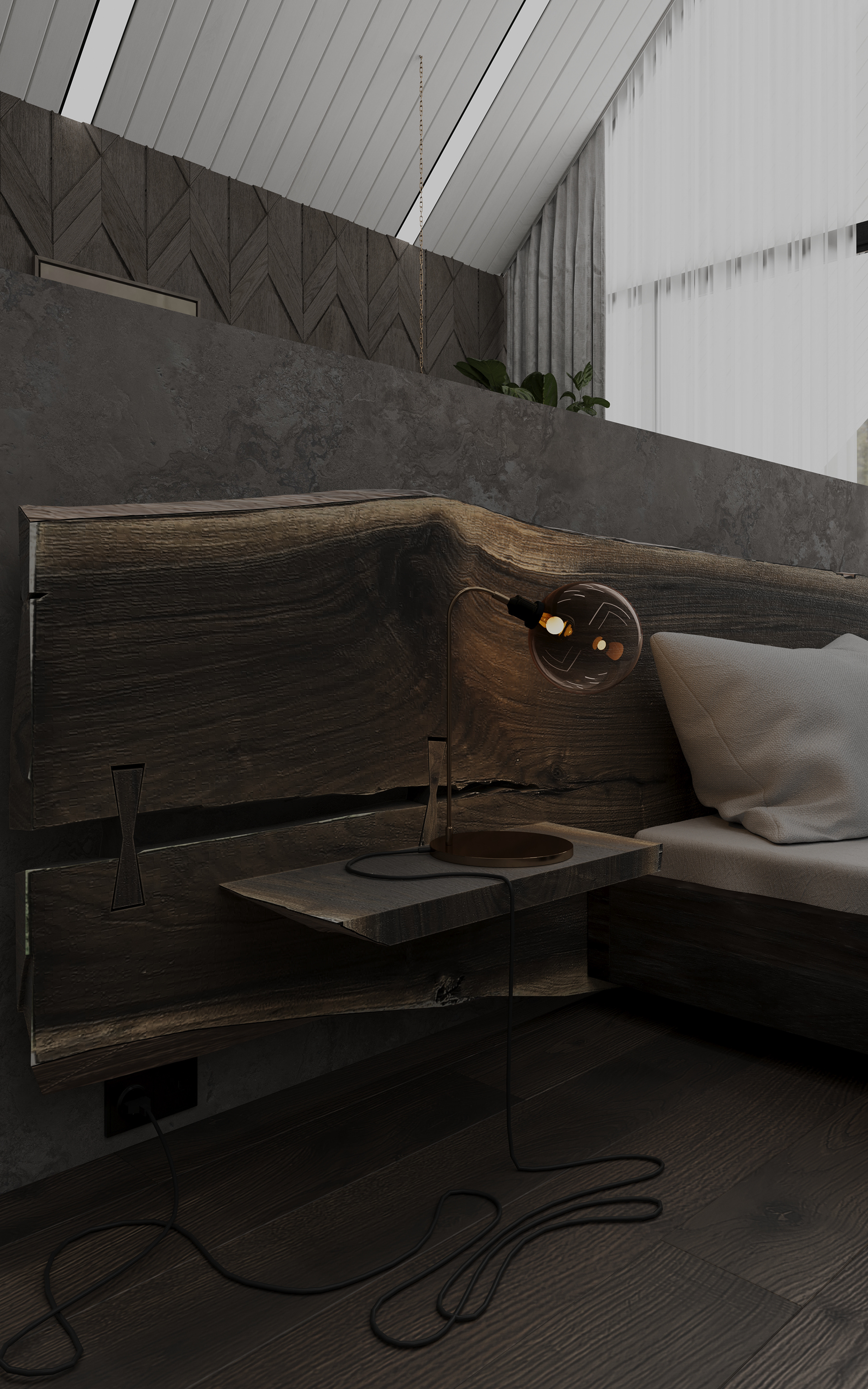 House in the mountains (master bedroom and wardrobe)-8