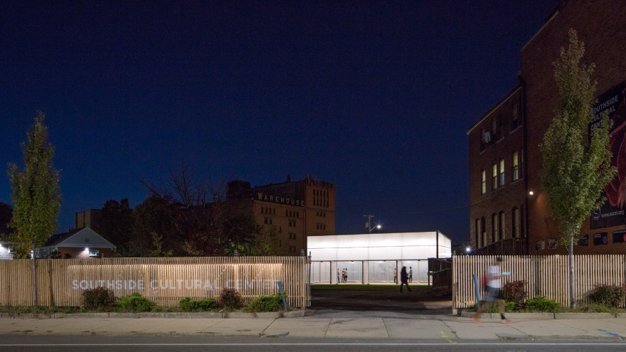 RISD students use standard greenhouse parts to build performance venue-18