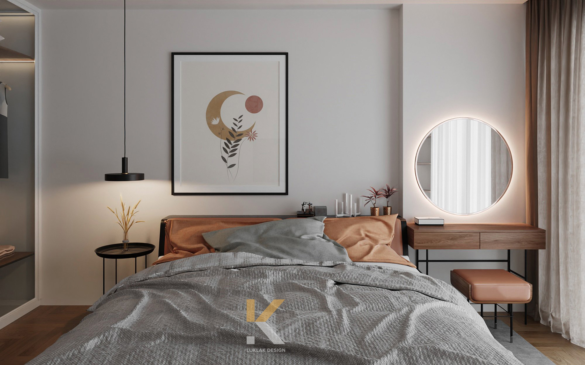 柔美白色系公寓设计-9