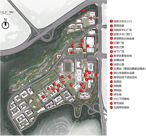 延安大学新校区景观设计丨中国延安丨清华大学建筑设计研究院有限公司-4