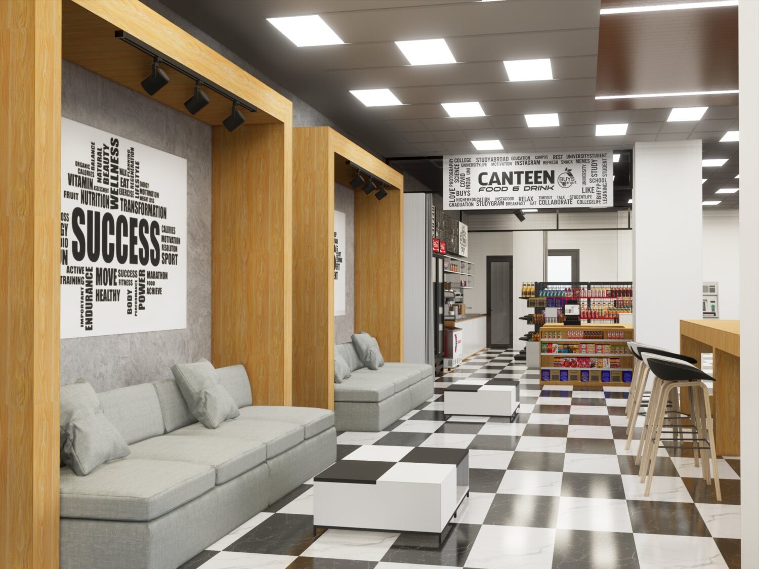 7443. Free Sketchup Modern Stores Interior Model-7