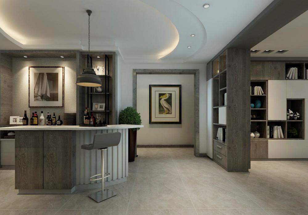 灰色简约空间的艺术韵律-0