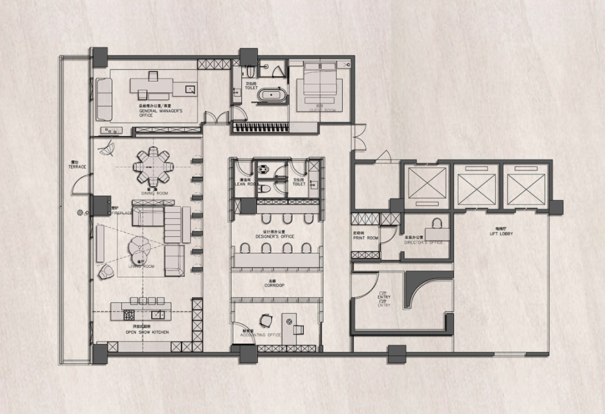 220㎡简约奢华办公空间设计丨几梵建筑设计-49