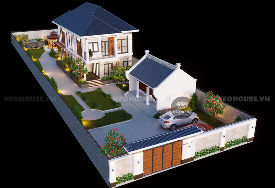 绿意盎然的两层别墅设计,和谐融入自然-11