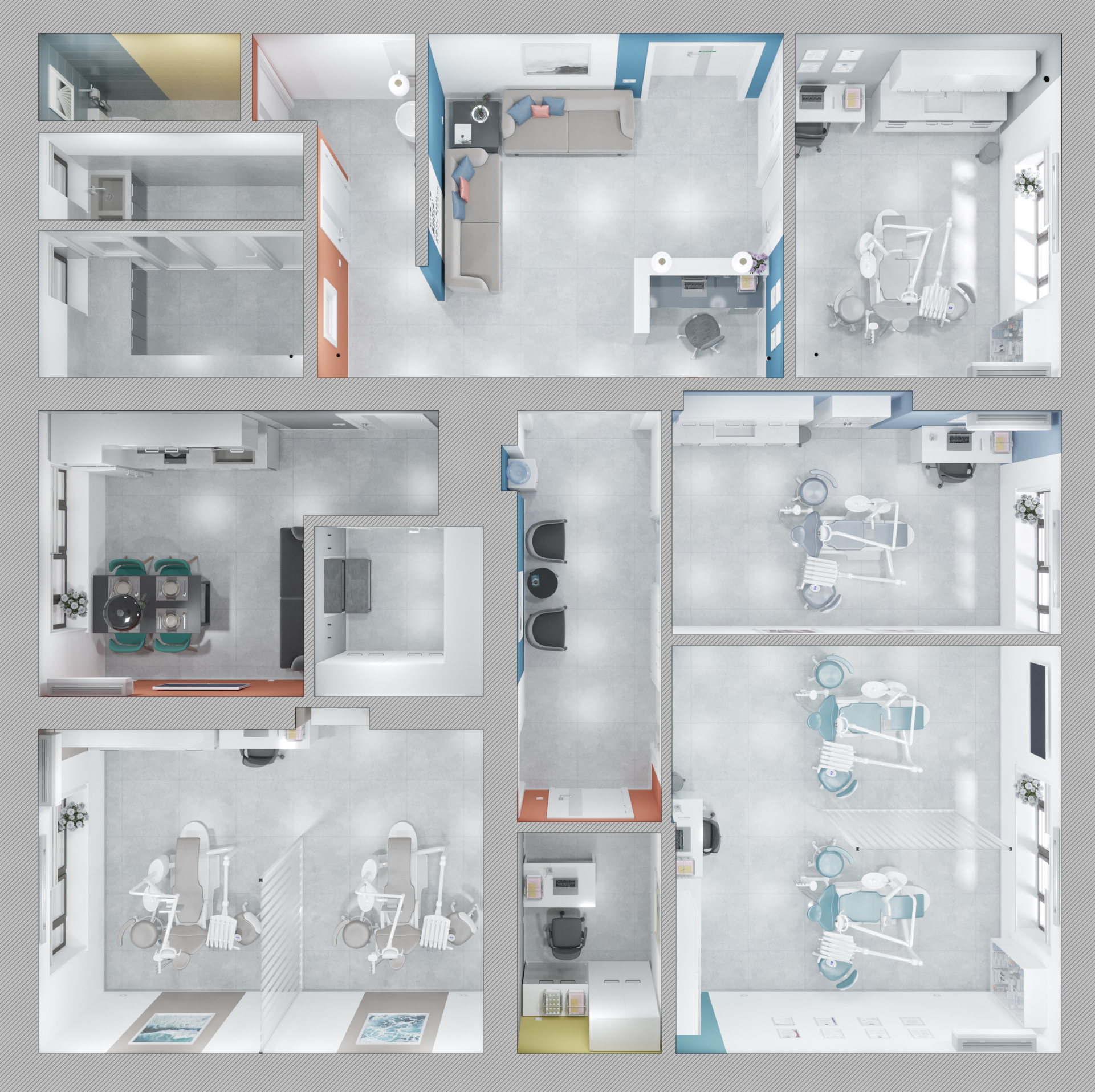 Dental Clinic - dental clinic interior design-57