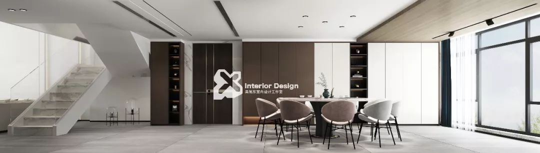 黑白极简,打造 330㎡顶层复式梦空间-107