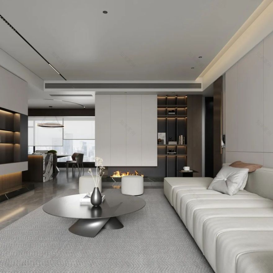 177㎡意式极简丨江山印·云玺丨中国阳江丨纵向·空间设计-7