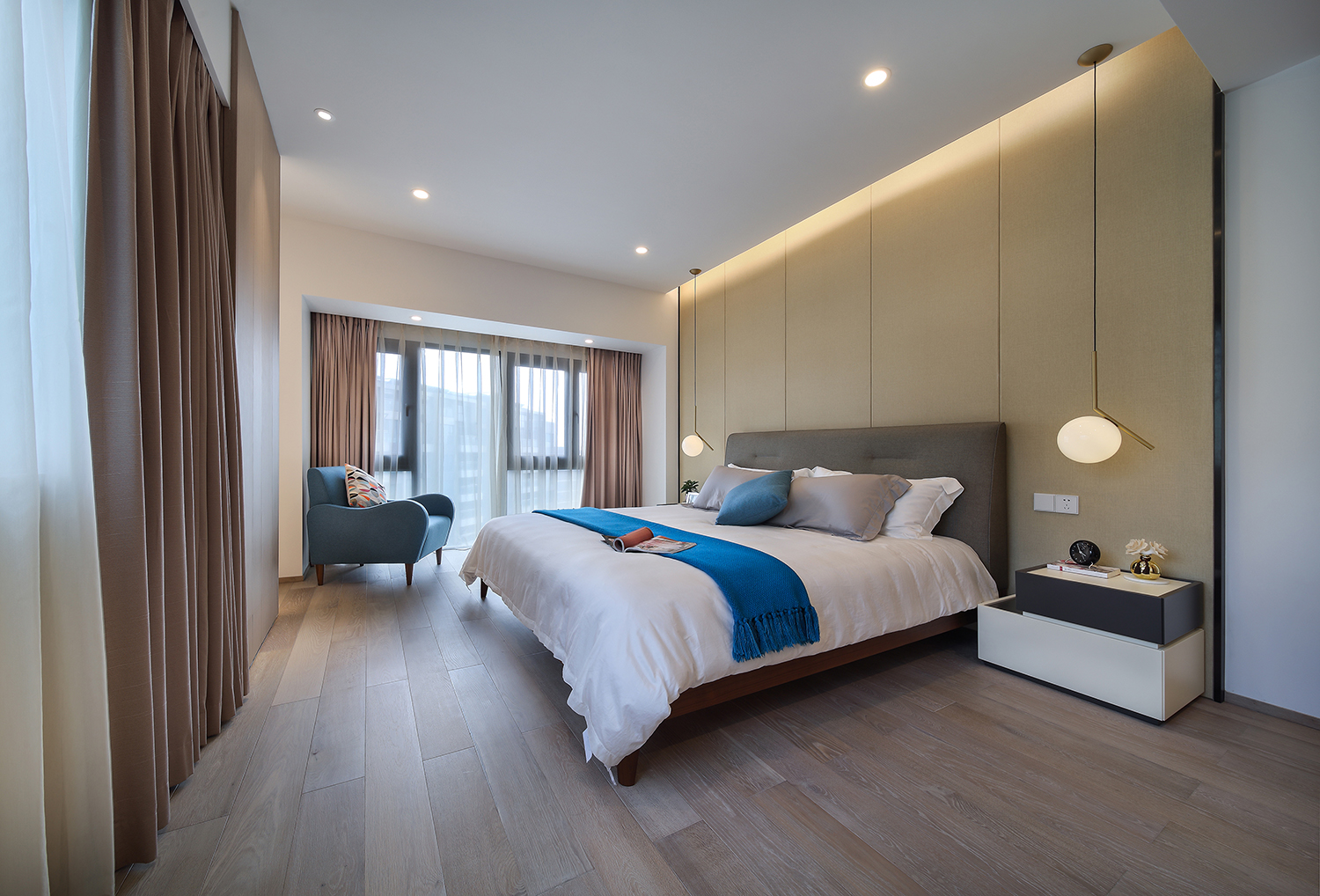 漾设计Young Design｜深圳罗湖区京基云景梧桐—《山间新雨》-33