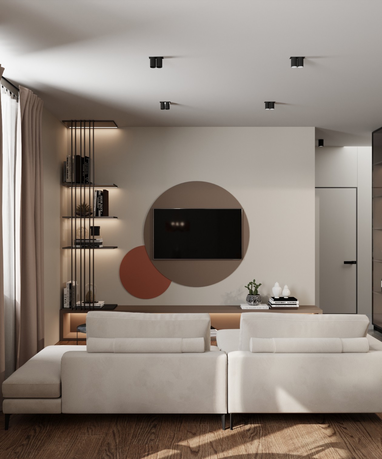 白色+橘色 打造绝美住宅空间-2