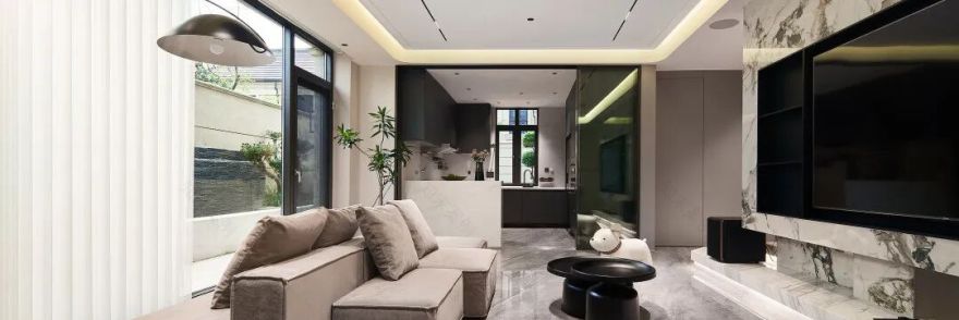 MHOO|上林湖翡翠谷240㎡现代极简风:删繁就简,与空间温柔共生-86