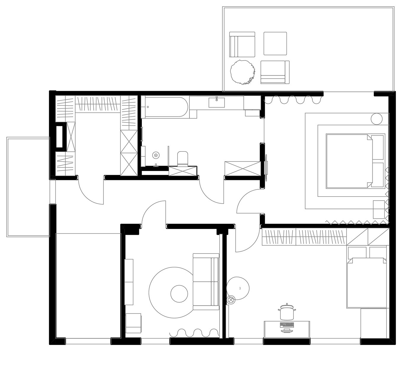 乌克兰基辅浅灰色线住宅设计-1