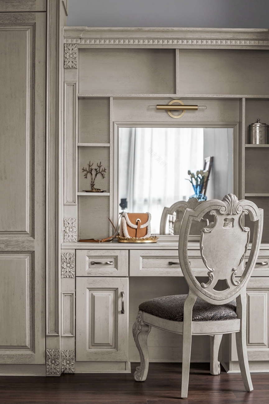 宏福樘设计丨平层丨200㎡美式复古混搭,延续经典爱情故事里的生活日常-39