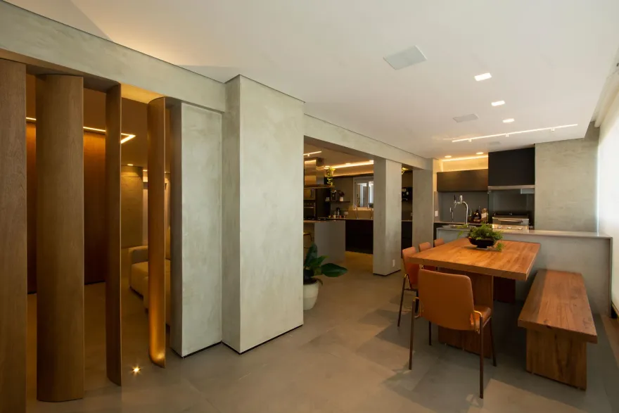 巴西 CC 公寓 | 木质温暖,空间通透-23