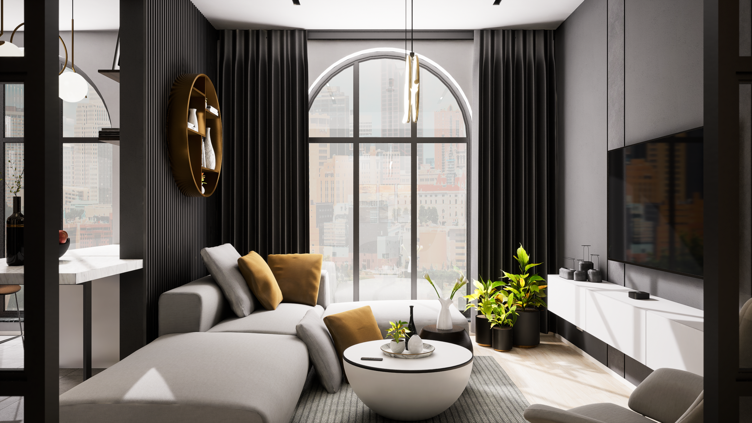 紧凑型居住室内丨Ar Tanzeel Amjad-11