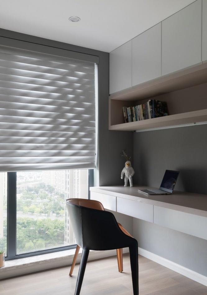 上北设计 | 蓝色乳胶漆打造的清凉空间-10