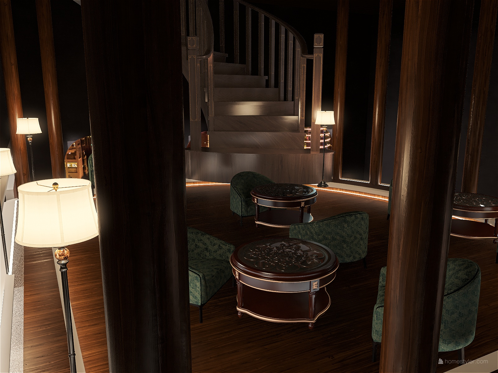 Attic Restaurant and Bar - 3D design-1