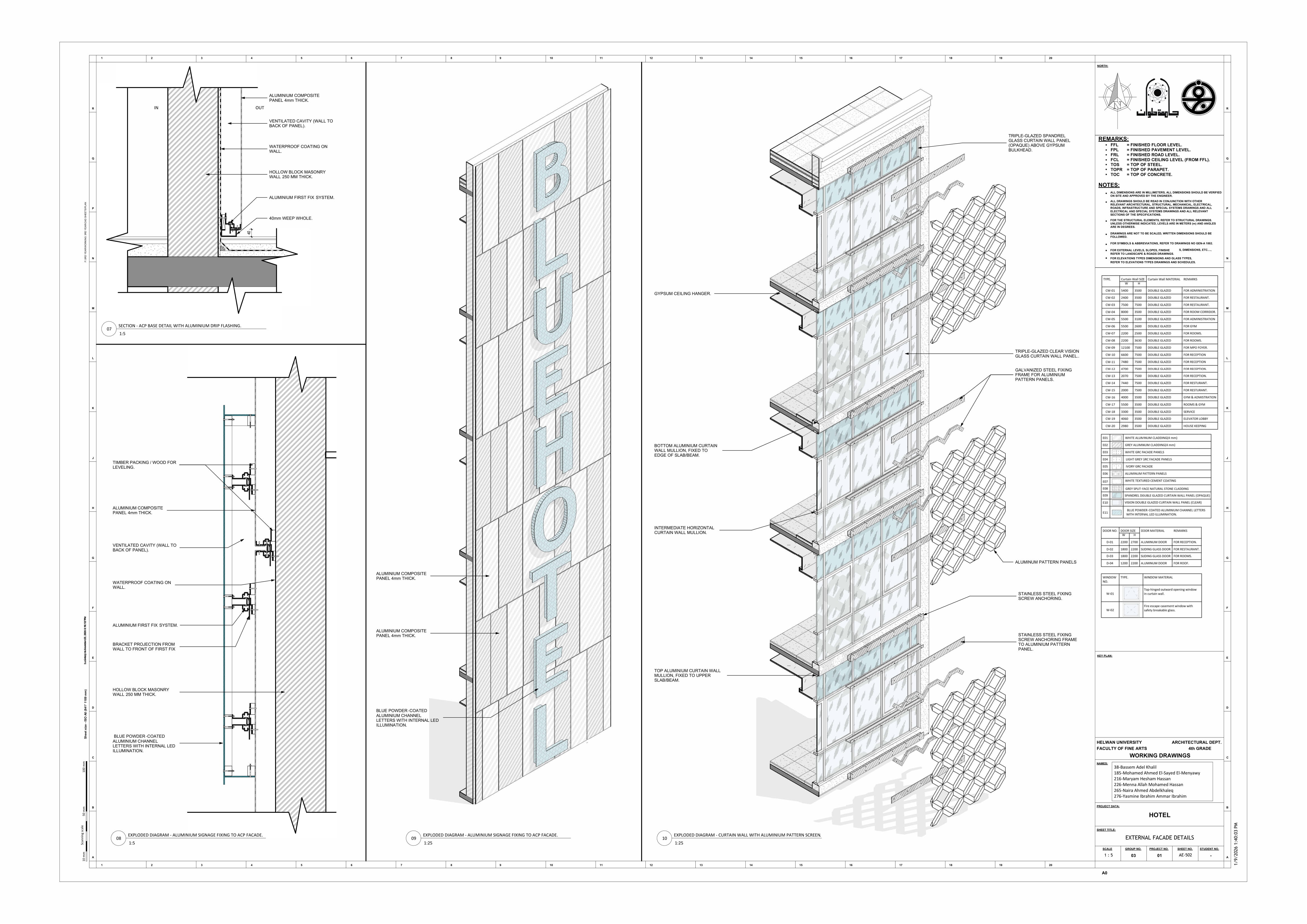 Blue Hotel | 3-Star Hotel Working Drawings-27