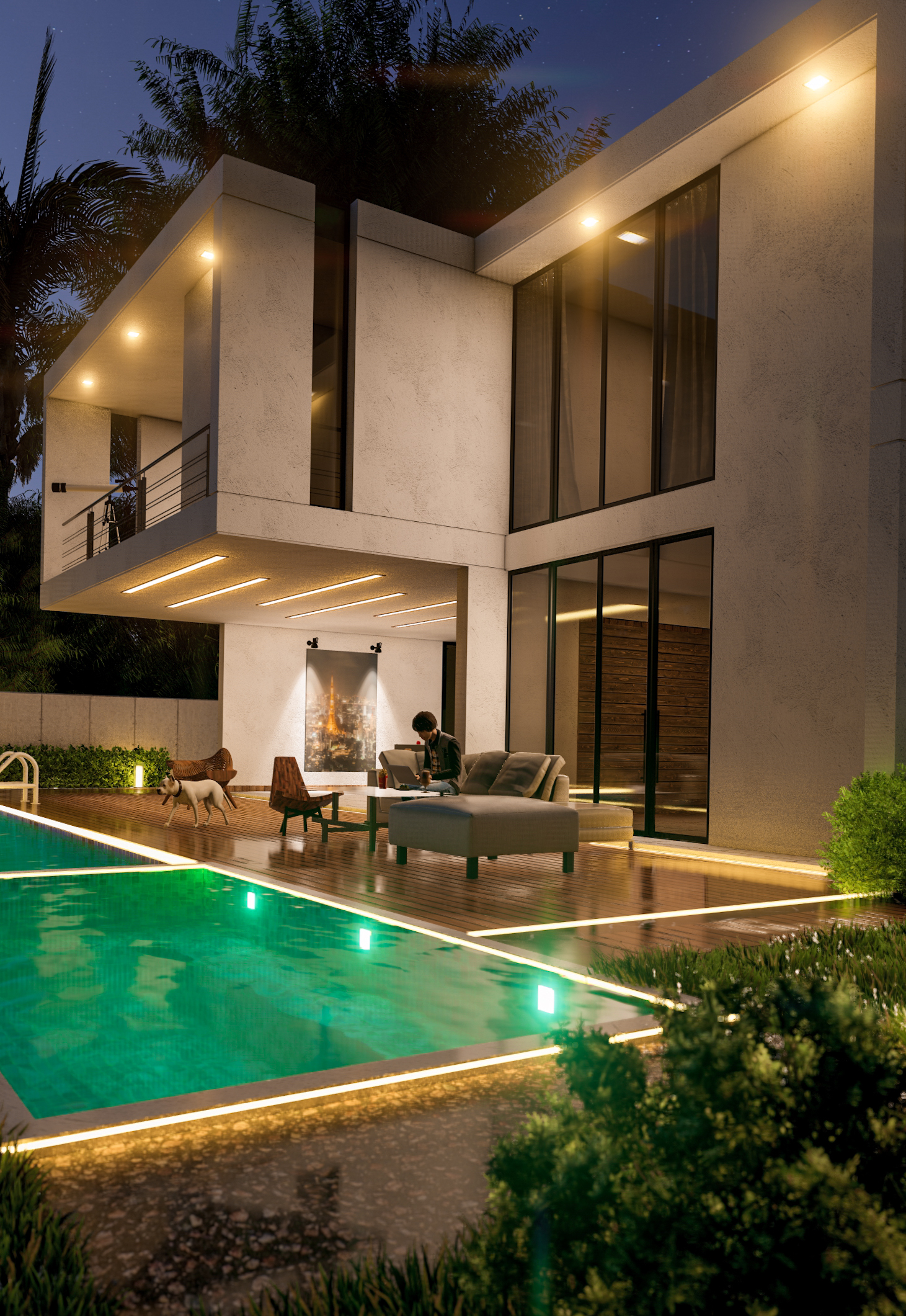Modern Villa with a pool-7