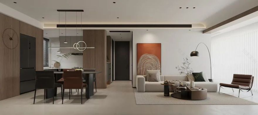 OriginalDesign|作品赏析|润府143平通透轻奢风设计:黑色与木纹交织,演绎高级质感家居!-28