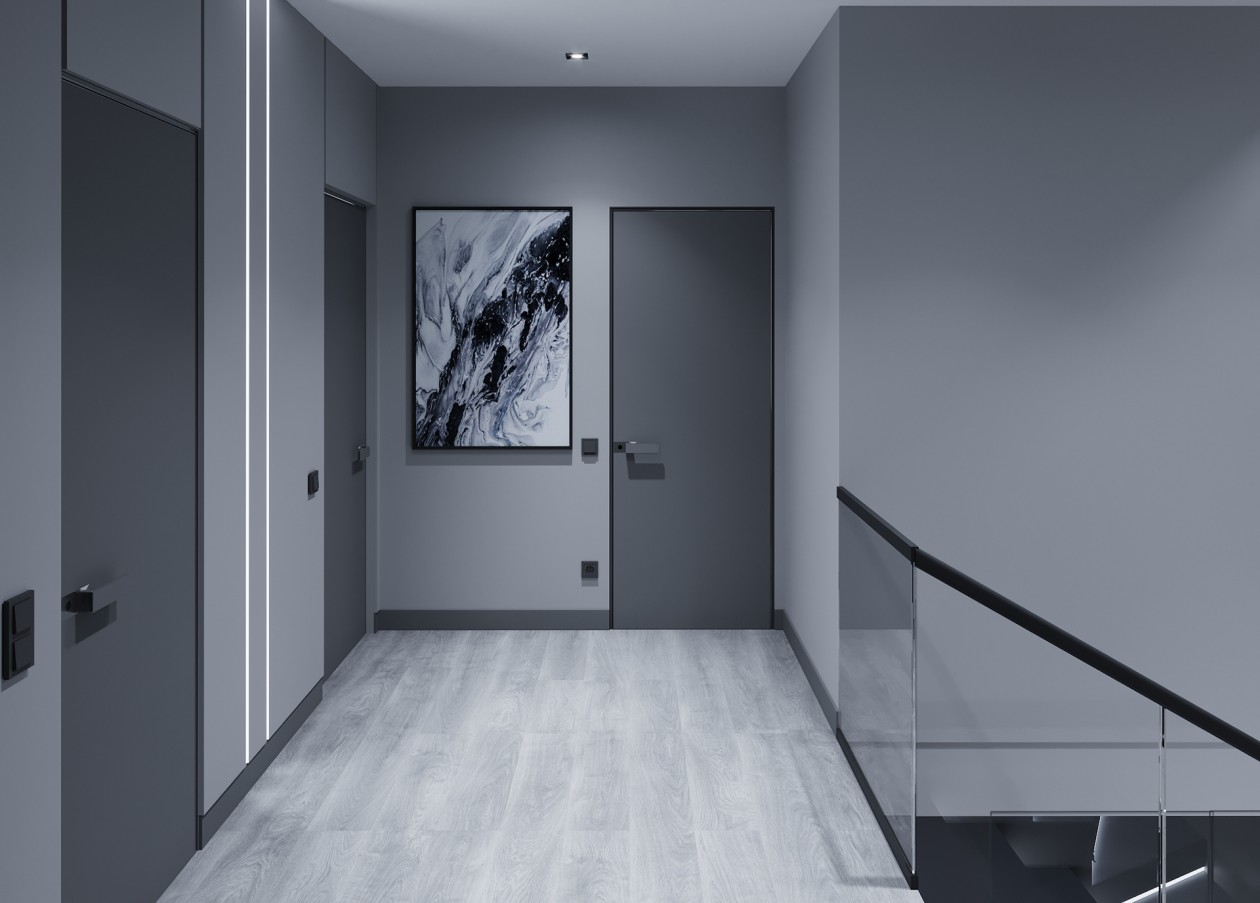 93㎡灰色系空间设计 演绎现代人的精致生活-15