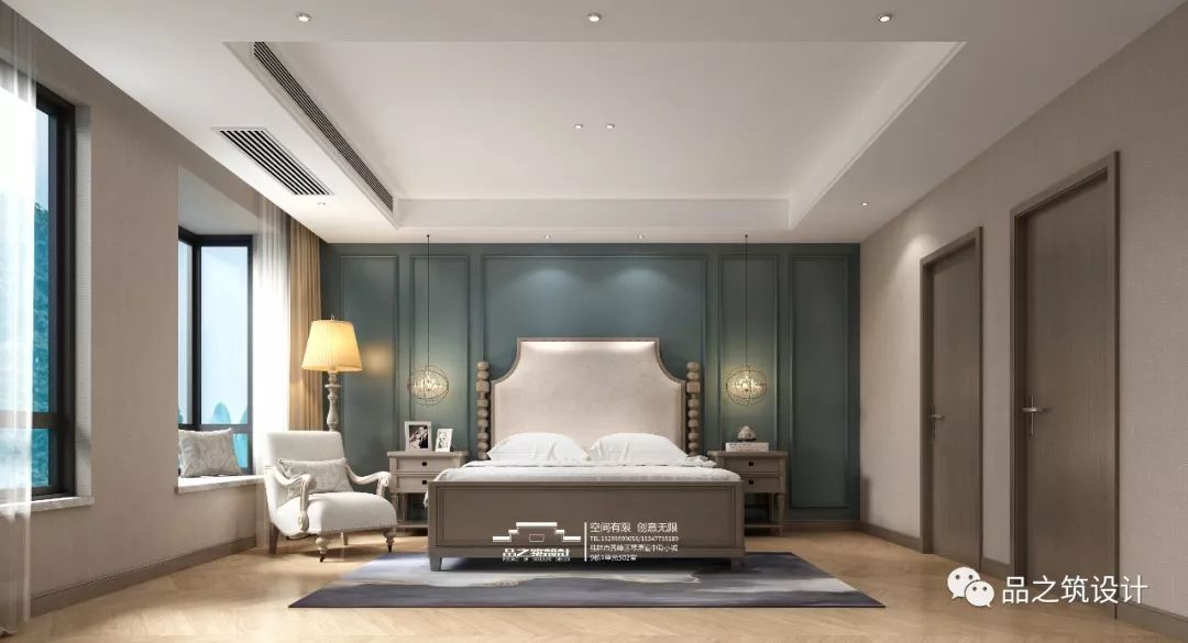 桂林 480㎡别墅空间,简约奢华美式风-15