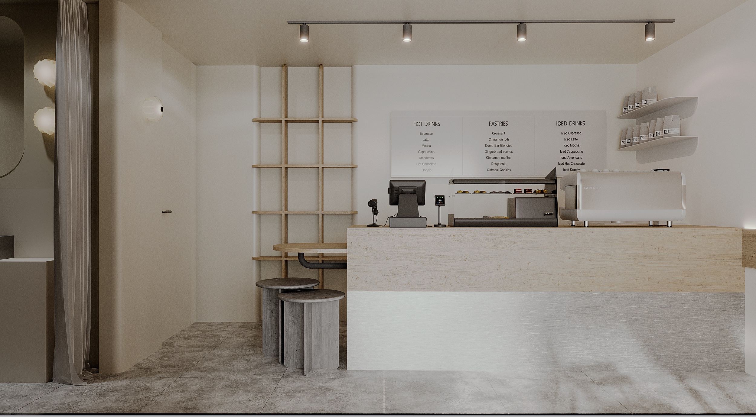 Soft Minimal Café Interior-1