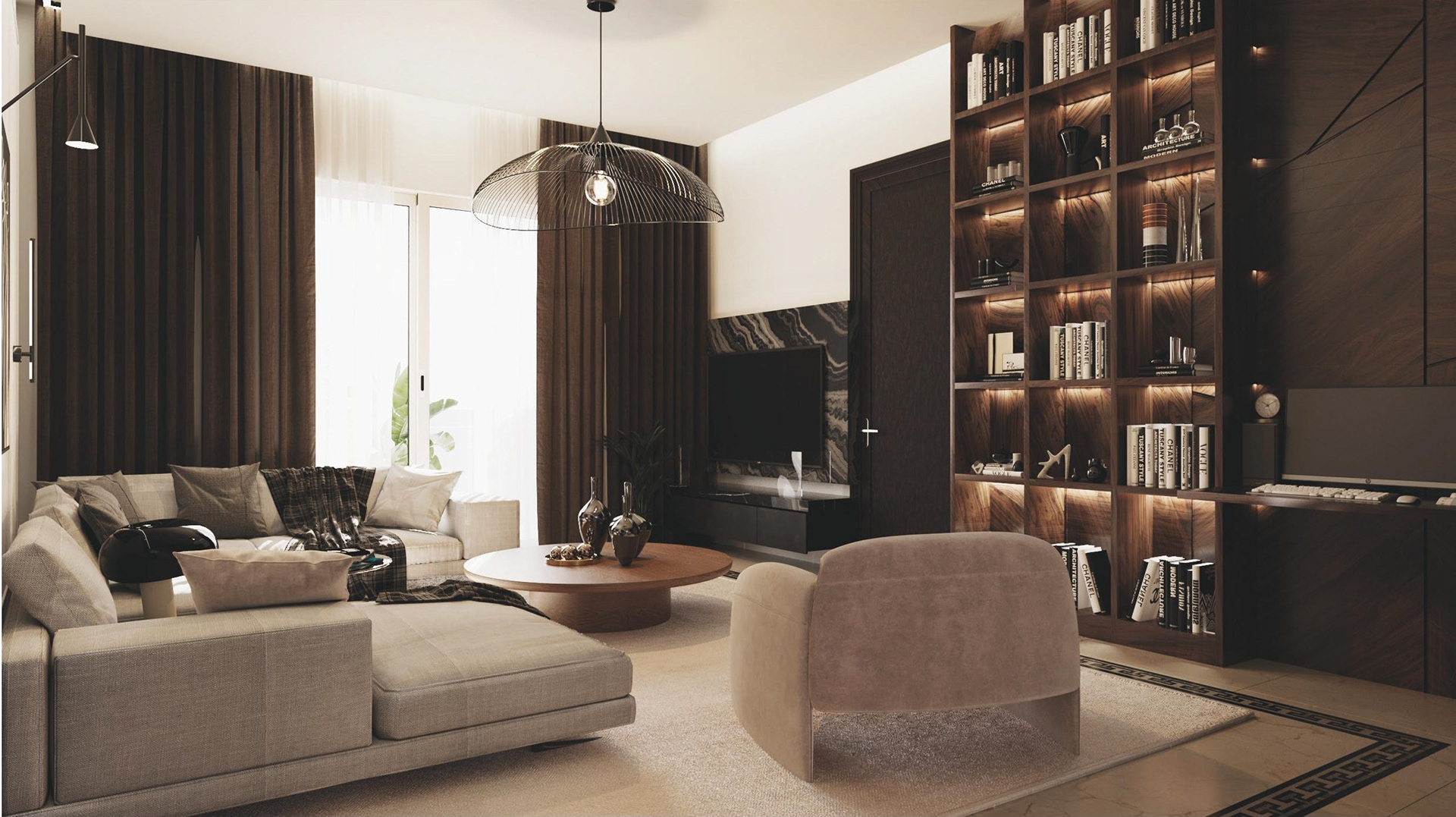 迪拜现代简约别墅室内设计丨阿联酋迪拜-25