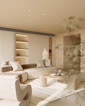 奶油风丨独立空间渲染作品