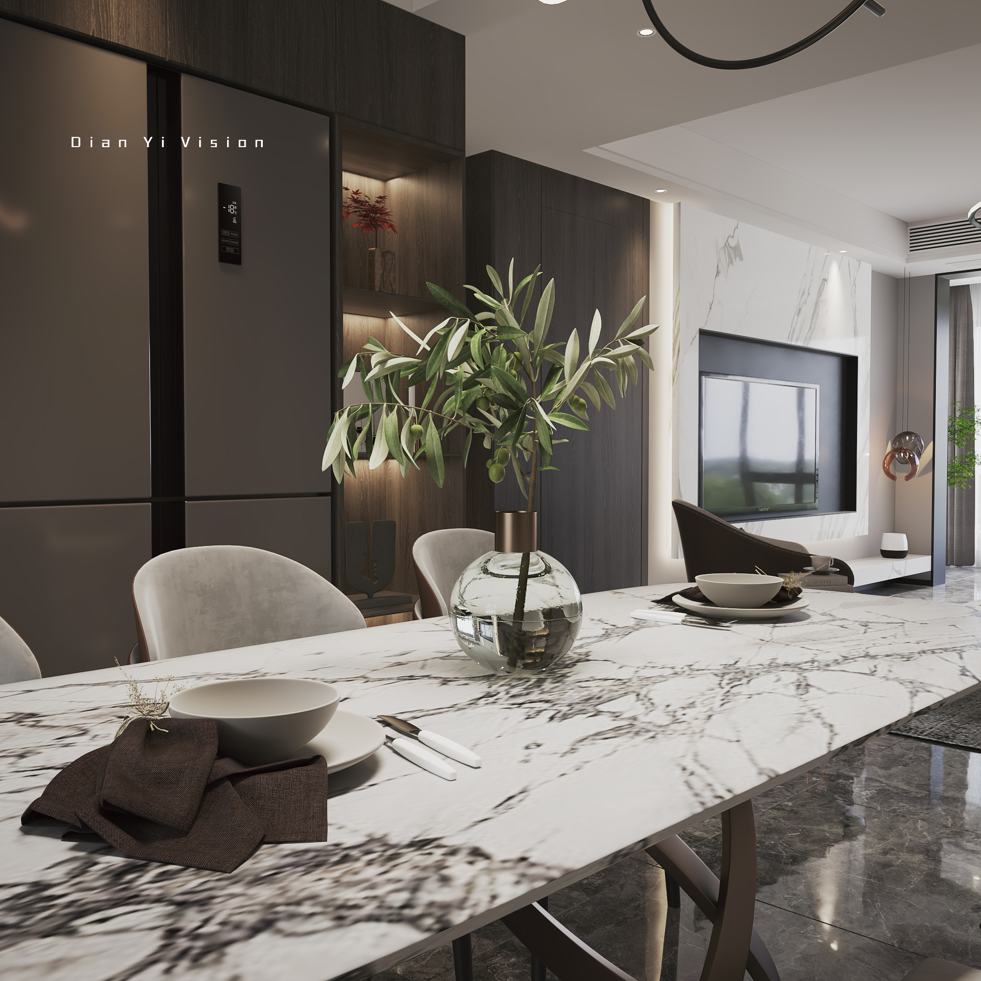 现代简约风平层设计-35