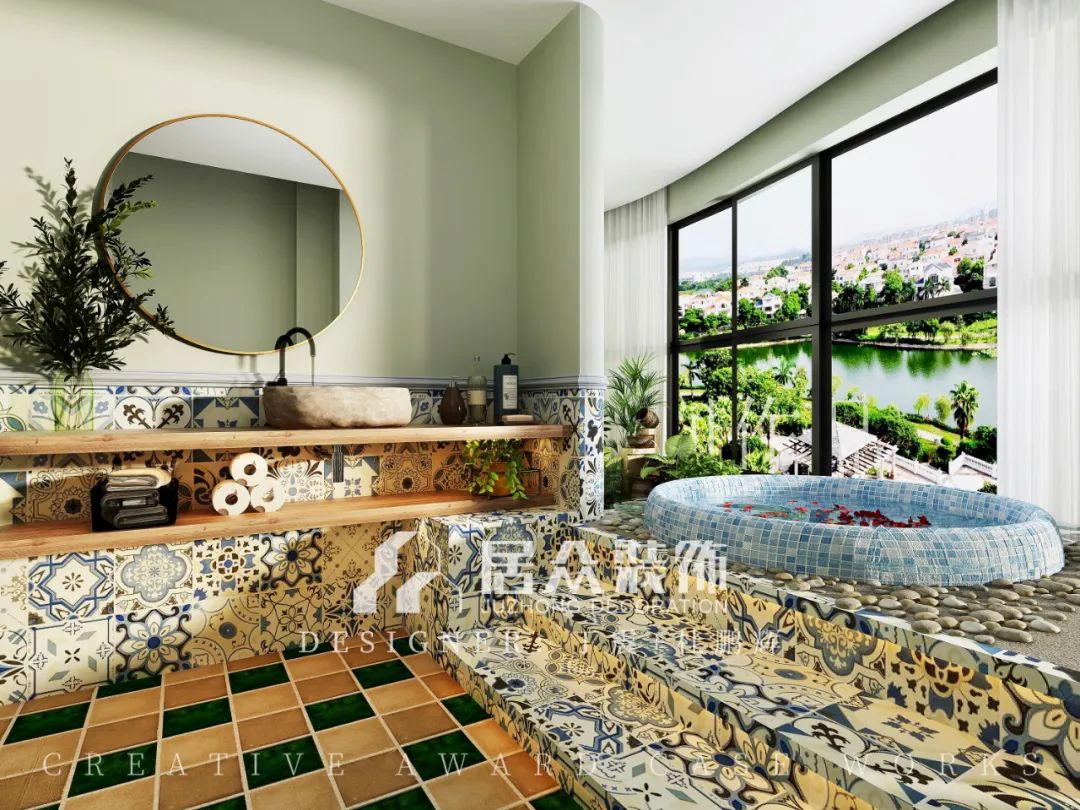 全案案例 | 绿植贯穿全屋，258㎡复式豪宅可___可___。-54