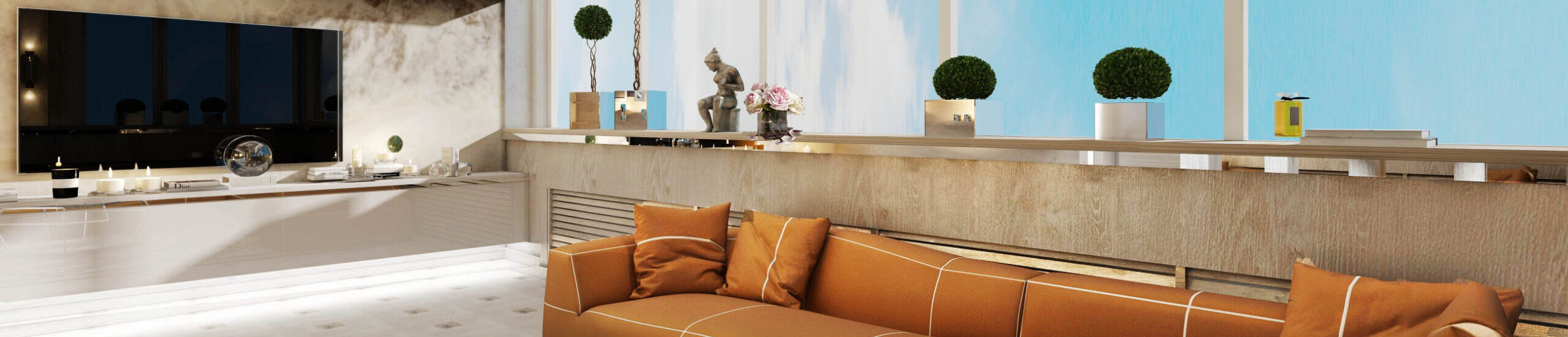 Бежевая гостиная 26м²（26平方米米色客厅）丨бюро ARXY-0