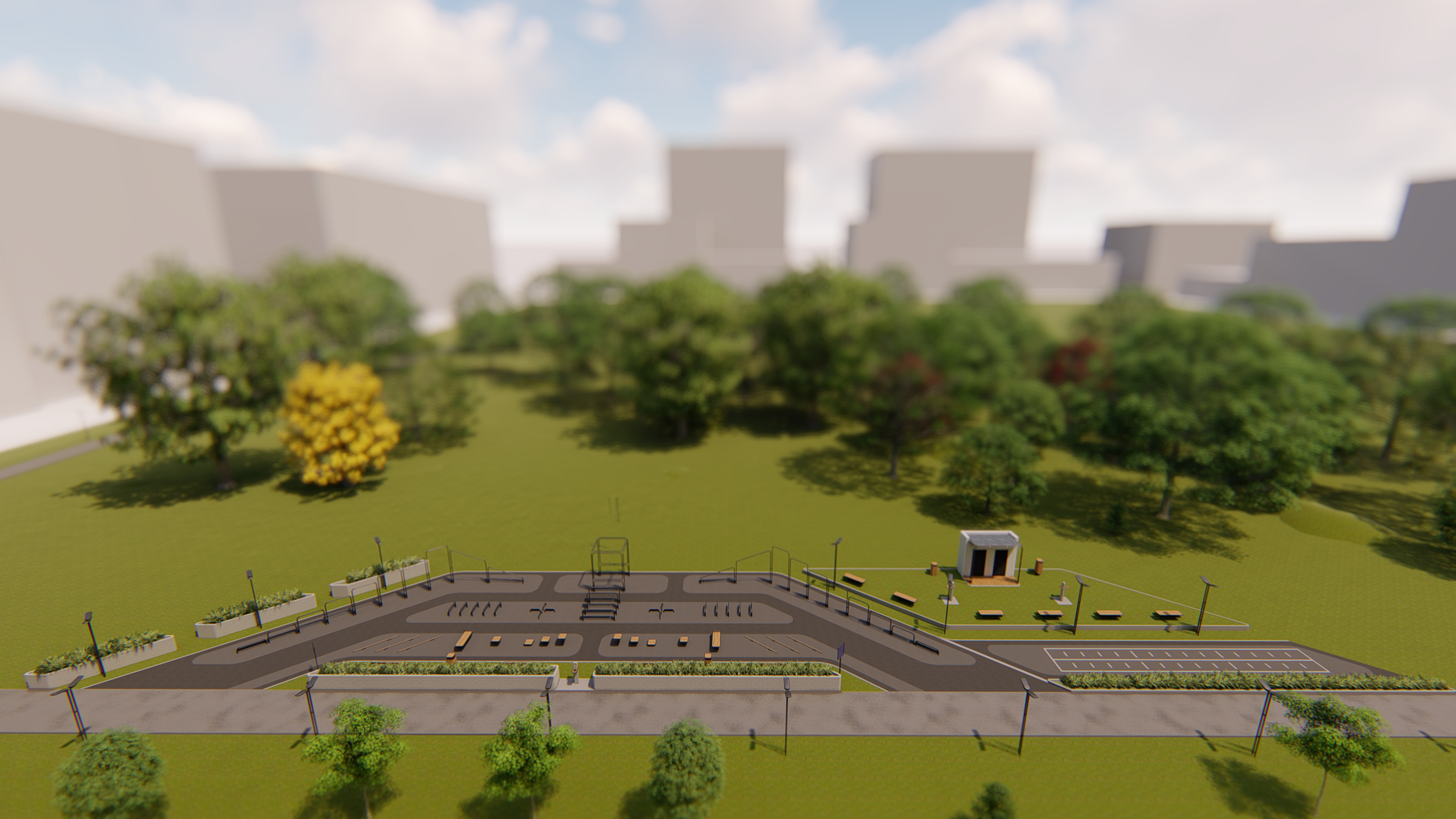 Equipamiento urbano para entrenamiento fisico-3