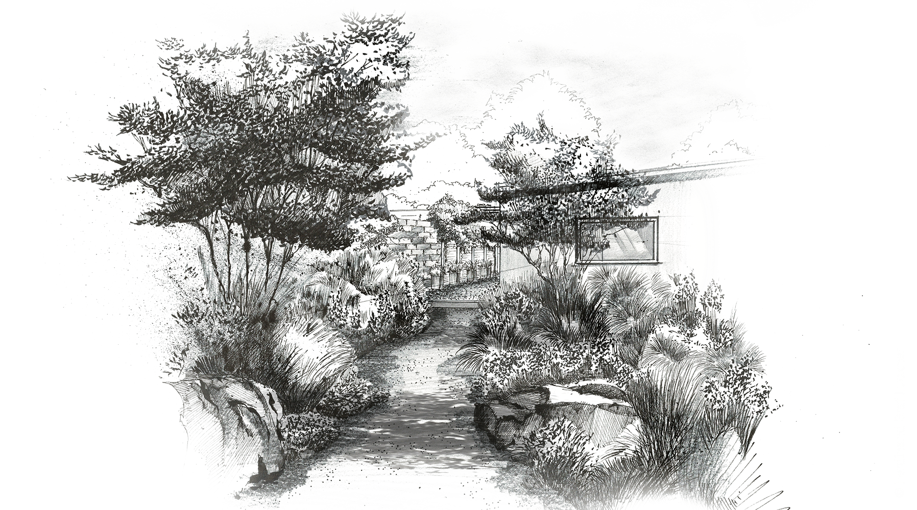 阿尔河谷的中庭花园丨GartenLandschaft-8