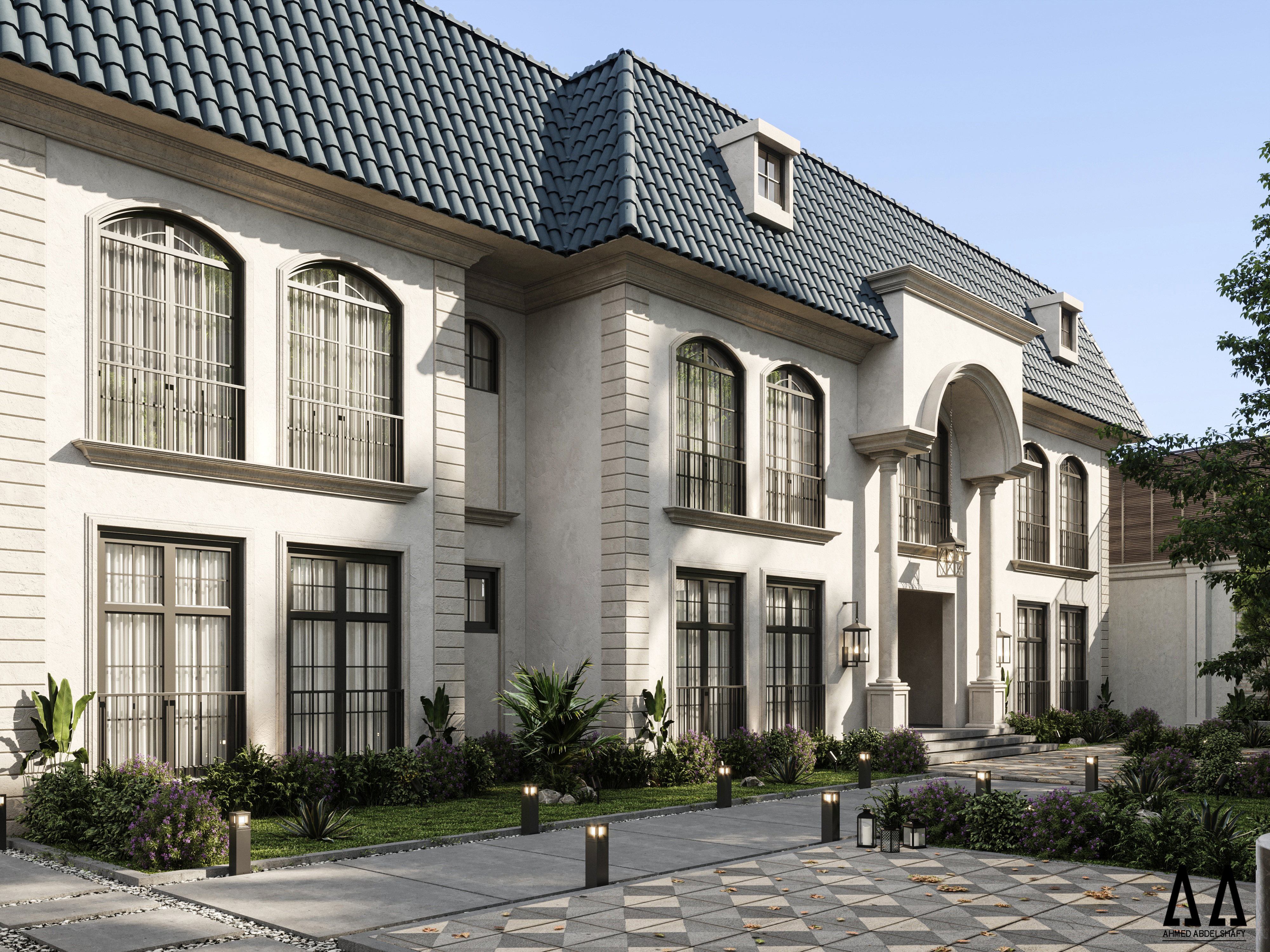 古典别墅景观设计-2