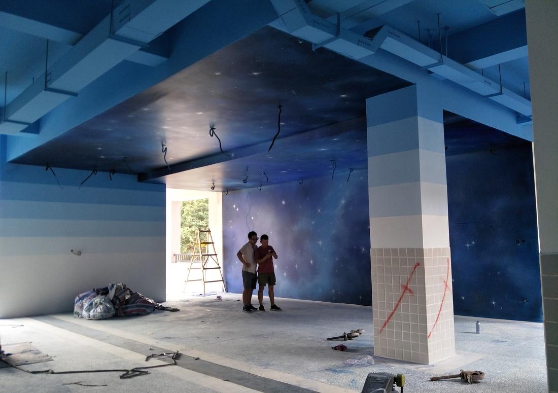 农村壁画新潮流 · 3D 立体星空墙绘丨中国成都-4