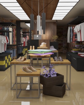 Interior design clothes shop