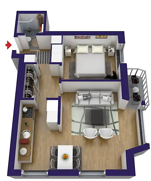 灰色优雅 · 一居室空间设计-16
