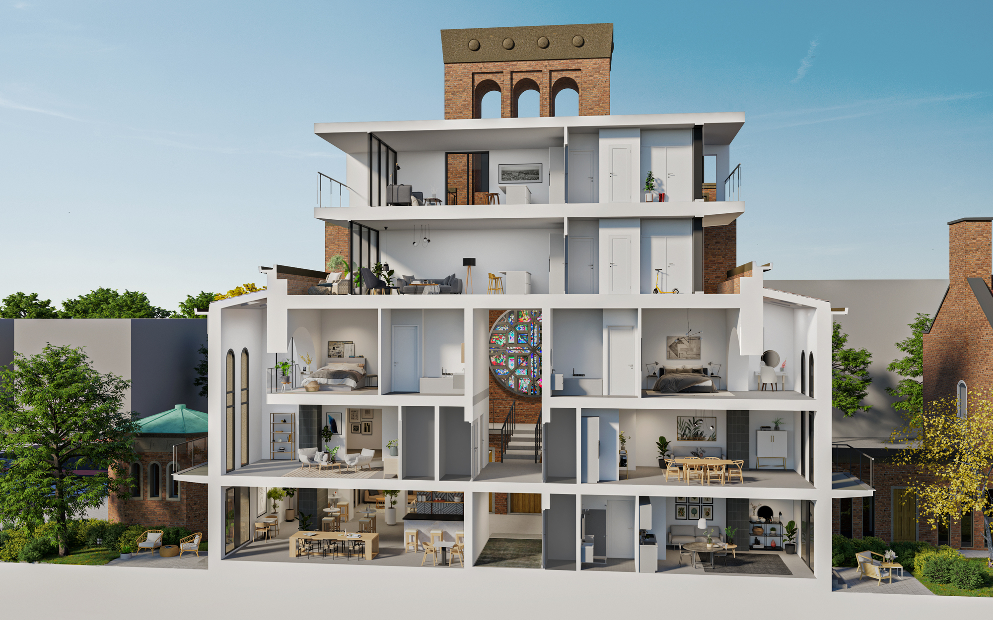 教堂到公寓的转变丨荷兰鹿特丹丨HOYT Architecten-15